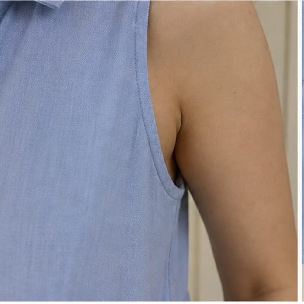 Blue Button Blouse - Picture 5 of 6